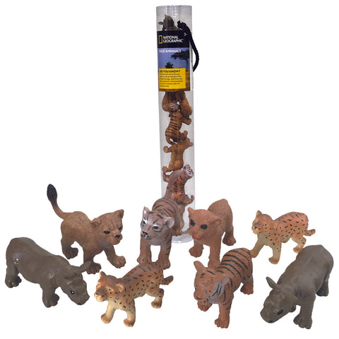 National Geographic Wild Animals 5-7cm 8 figures Assorted in Tube