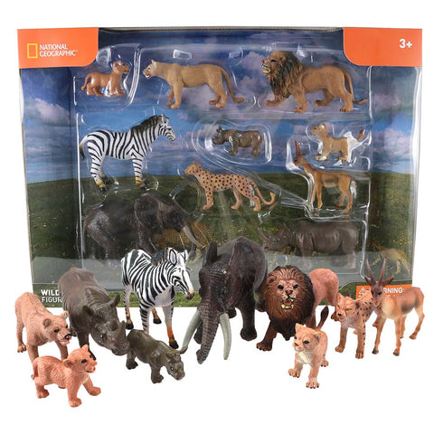 National Geographic Safari Animals - Medium 6-14cm - 10pc