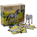 National Geographic 12pc Zebra Puzzle & Figurine