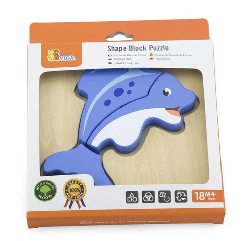 Shape Block Puzzle: Fish 3pc