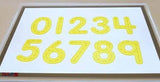 Silishapes Trace Numbers - Yellow - iPlayiLearn.co.za
 - 1