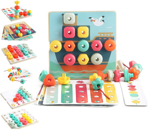 Rainbow Stacking Sequencing Box 40pc