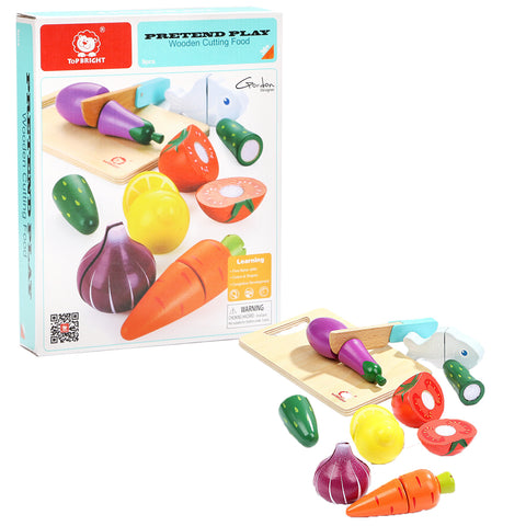 Pretend Play Wooden Cutting Food Set 9pc