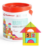 Building Toys: Wooden 123, Animal Blocks 50pc