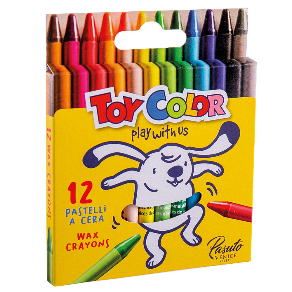 Wax Crayons 12 Colours 8mm