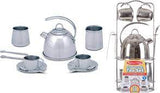 Stainless Steel Tea Set and Storage Stand 11pc
