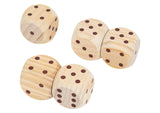 Giant Wooden Yard Dice 5pc