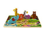 Chunky Wooden Puzzle: Jungle Animals 7pc