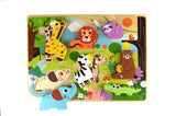 Chunky Wooden Puzzle: Jungle Animals 8pc