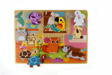 Chunky Wooden Puzzle: Pets 8pc