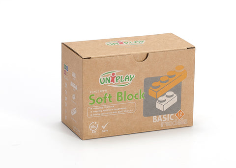 UNiPlay Soft Block Basic 12pc Eco Box