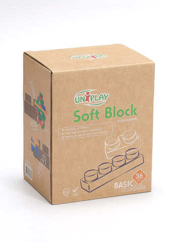 UNiPlay Soft Block Basic 36pc Eco Box