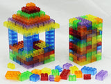 Translucent Building Blocks with PlayBoard 73pc pbag