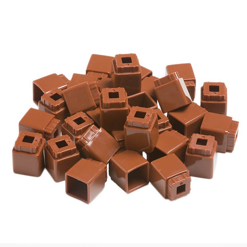 Unifix Cubes 50pc Brown Polybag