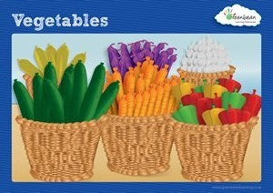 Activity Cards Vegetable Counters - iPlayiLearn.co.za