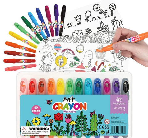 Washable Crayon Art: 12 Colour