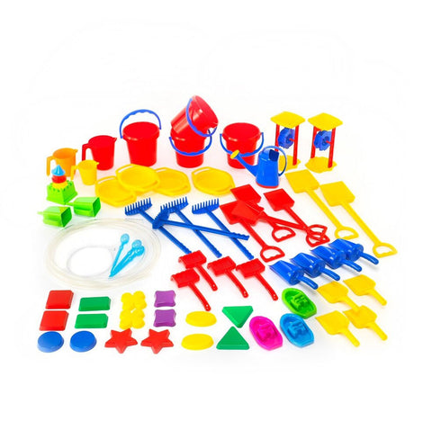 Sand & Water Play Classroom Tool Set 66pc - iPlayiLearn.co.za
