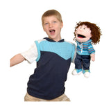 White Boy Moving Mouth Hand Puppet 40cm