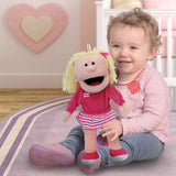 White Girl Moving Mouth Hand Puppet 41cm