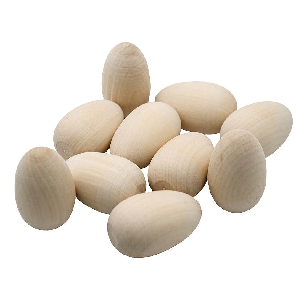 Wood Eggs 10pc