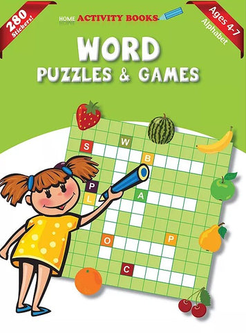 Activity Book with Stickers: Word Puzzles & Games