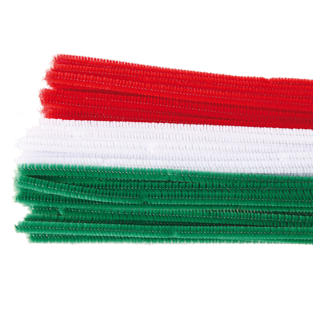 Chenille Stem 6mm Christmas ( Pipe Cleaners) 100pc