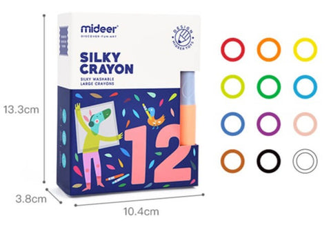 Silky Crayon: 12 Colours