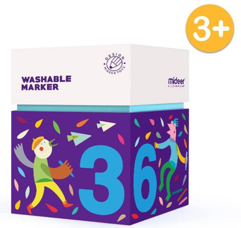 Water Based Washable Markers: 36 Colours