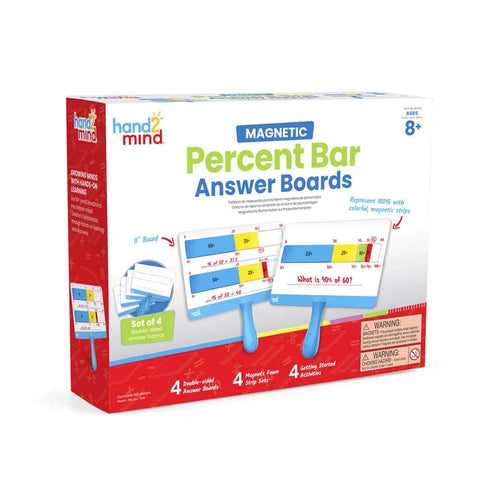 Magnetic Percent Bar Answer Boards: Set of 4