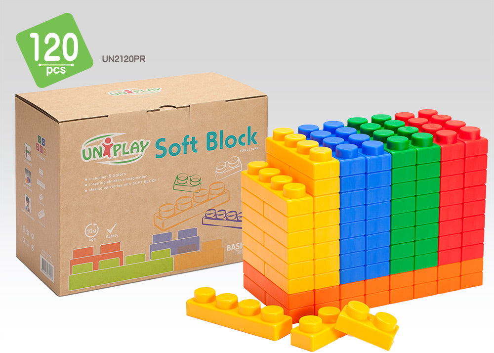 UNiPlay Soft Block Basic 120pc Eco Box