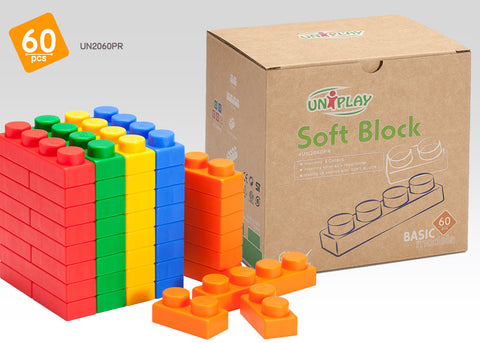 UNiPlay Soft Block Basic 60pc Eco Box