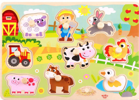 Farm Peg Puzzle 10pc