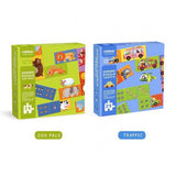 Wooden Domino Puzzle Traffic Set