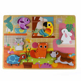 Chunky Wooden Puzzle: Pets 7pc