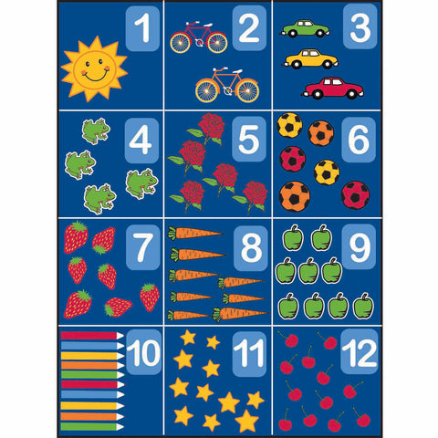 Learning Carpet: Counting 1 to 12 - Rectangle Large