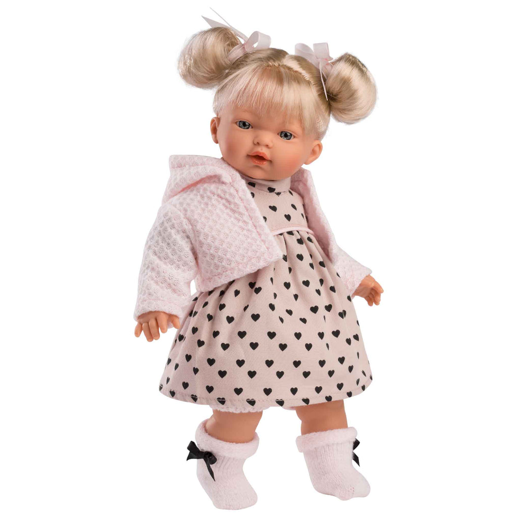 Llorens - Baby Girl Doll Roberta with Crying Mechanism, Clothing & Accessories 33cm