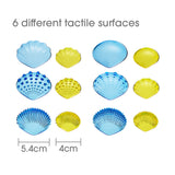 Transparent Tactile Shells, 2 Sizes, 2 Colours 48pc