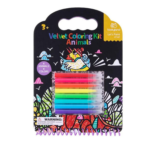 Velvet Coloring Kit - Animals