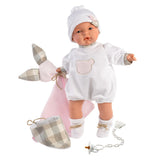 Llorens - Baby Girl Doll with Crying Mechanism & Bunny Comforter: Joelle - 38cm