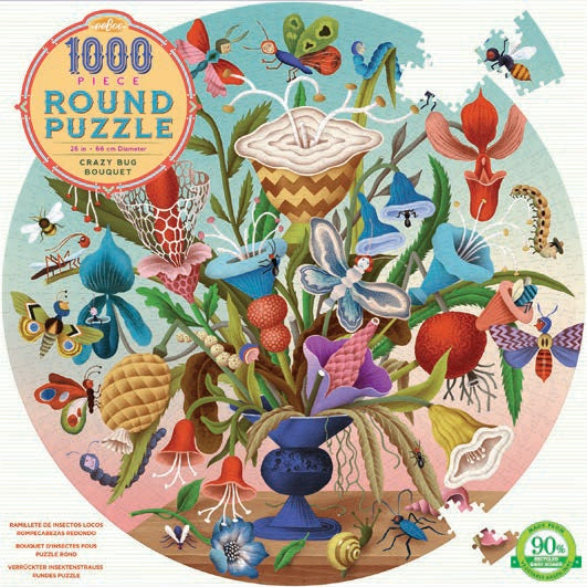 Crazy Bug Bouquet Puzzle Round 1000pc