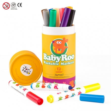 Baby Roo Washable Markers 12 Colours