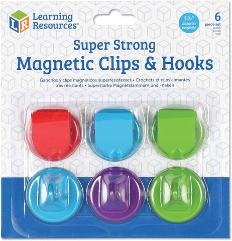 Super Strong Magnets Hooks & Clips Set of 6
