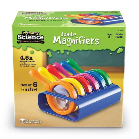 Primary Science™ Jumbo Magnifiers 6pc with Stand
