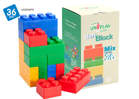 UNiPlay Soft Block Mix 36pc Box