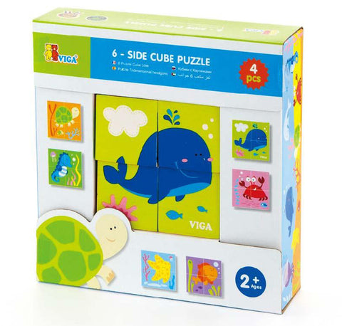 6-Side Cube Puzzle: Sea