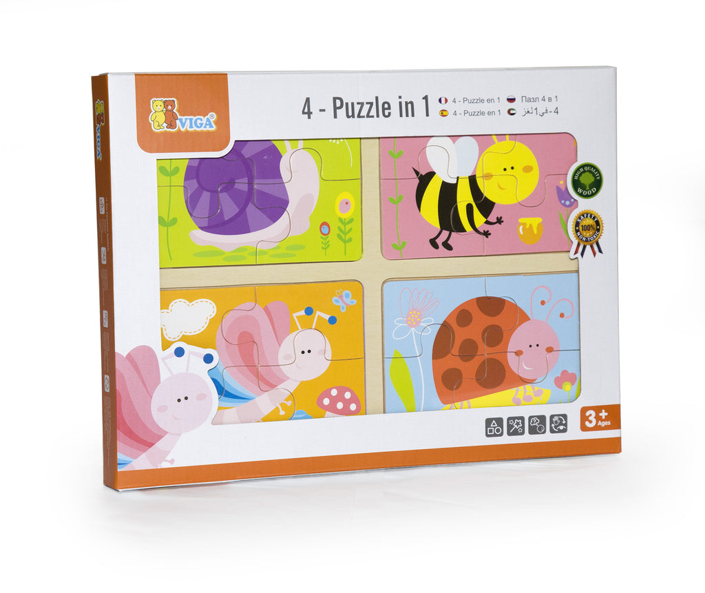 4-In-1 Puzzle: Insect 16pc