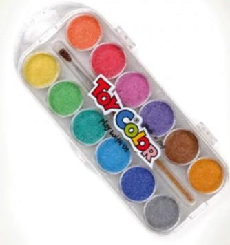 Pearly watercolors with 12 tablets 30mm