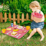 Wooden Picnic Basket 23pc