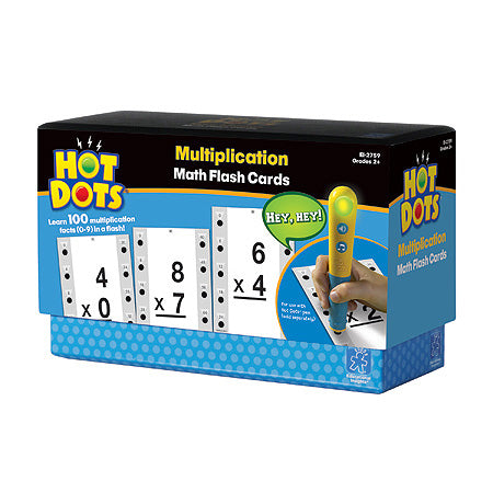 Hot Dots® Flash Cards, Multiplication Facts 0-9