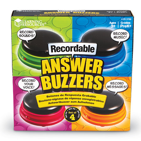 Recordable Answer Buzzers, Set of 4